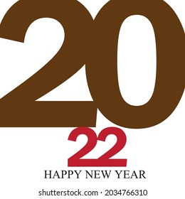 Imagen de la PLANTILLA de DISEÑO vectorial de Feliz Año Nuevo 2022