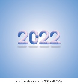 Happy new year 2022, Vector illustration, celebration 2022, sign of 2022 vector, 3d illustration of alphabets and number