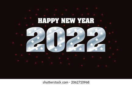 Feliz Año Nuevo 2022. ilustración vectorial para tarjeta de saludo de año nuevo, banner y decoración de fondo