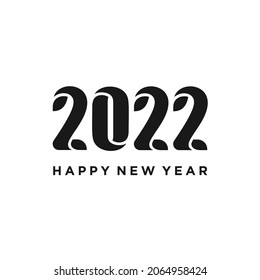 Happy New Year 2022, Vector Typographic Logo Design, Number Symbol Concept, Merry Christmas, Happy Holiday, 