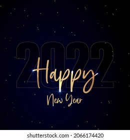 Frohes neues Jahr 2022, Vektorgrafik für Banner, Social Media und Grußkarte