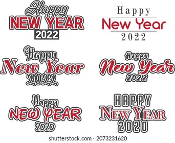 Happy new year 2022 vector