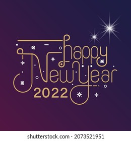 Happy New Year 2022. Vector illustration for banner, flyer and greeting card. EPS 10.
