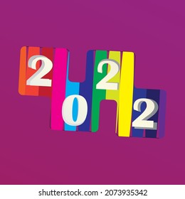 Happy new year 2022. Vector background. Brochure or calendar cover design template.