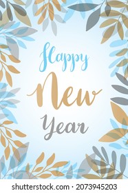 Ilustración del vector de la tarjeta de año nuevo