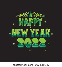 Happy New Year 2022 Vector design Template