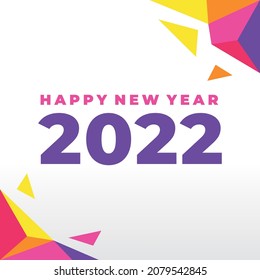 Alles Gute zum Neujahr 2022, Vektorgrafik. Frohes neues Jahr. Grafisches Design für die Dekoration von Geschenkgutscheinen, Bannern und Flyer.