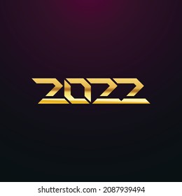plantilla de vector feliz año 2022. Diseño para tarjetas de felicitación o impresión de banners