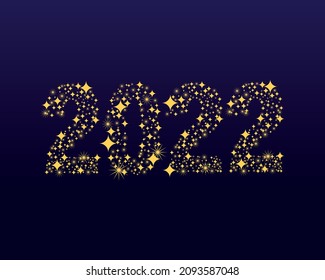 Happy New Year 2022 vector illustration. Happy New Year. Graphic design for the decoration of gift certificates, banners and flyer.