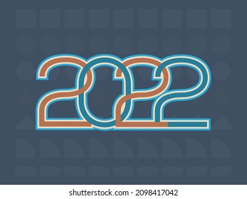FELIZ PLANTILLA DE DISEÑO DE VECTORES DE AÑO NUEVO 2022