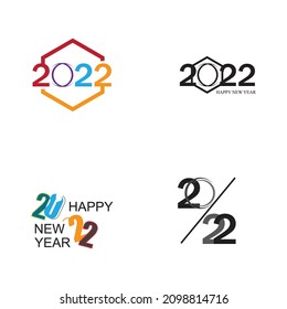 happy new year 2022 vector set  illustration design template