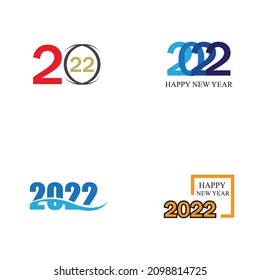 happy new year 2022 vector set  illustration design template