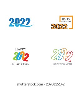 happy new year 2022 vector set  illustration design template