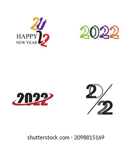 happy new year 2022 vector set  illustration design template