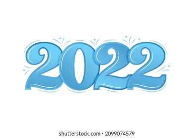Happy New Year, Happy 2022, New Years Greeting, Happy New Year, 2022 Text, New Year Text, Year of the Tiger, Holiday Greeting Card, Vector Illustration Background