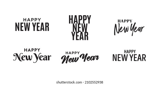 Happy New Year, Happy 2022, New Years Greeting, Happy New Year, 2022 Text, New Year Text, Year of the Tiger, Holiday Greeting Card, Vector Illustration Background
