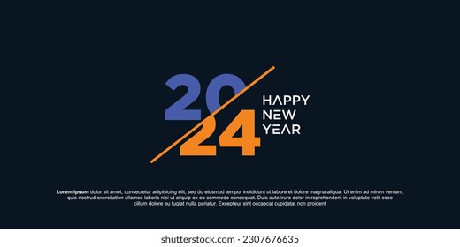 Happy New Year 2023 to 2024 logo text design. Number 2024 design editable template. Happy New Year 2024 symbol Free Vector Image