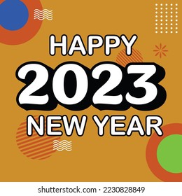 happy new year 2023 abstract background vector design