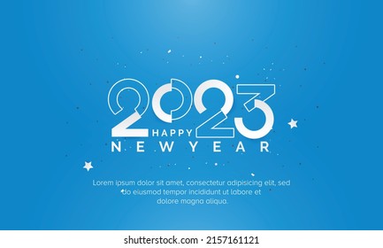 Happy new year 2023 background. 2023 new year banner template