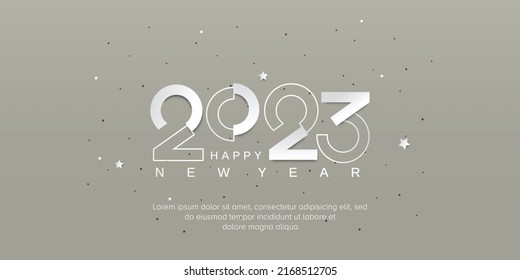 Happy new year 2023. 2023 new year background banner template