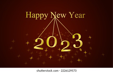 Happy New Year 2023 Background Design. Greeting Cards, Banners, Posters. Vector Illustration. New Year New You.
