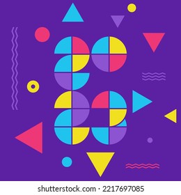 Happy New Year 2023 banner. Abstract vector background