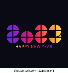 Happy New Year 2023 banner. Abstract vector background