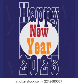 Happy New year 2023 New year card