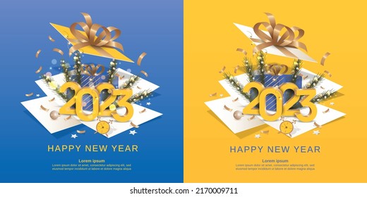 Happy New Year 2023 2023 New Stock Vector (Royalty Free) 2170009711