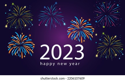 Happy New Year 2023 Celebration vector design