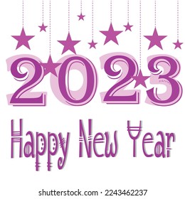 Happy new year 2023 celebration vector image