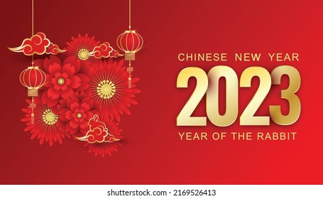 Happy new year 2023, Chinese new year, Year of the Rabbit, 3d podium art Chinese new year, OMid Autumn Festival.