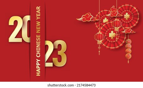 Happy new year 2023, Chinese new year, Year of the Rabbit, 3d podium art Chinese new year, OMid Autumn Festival.