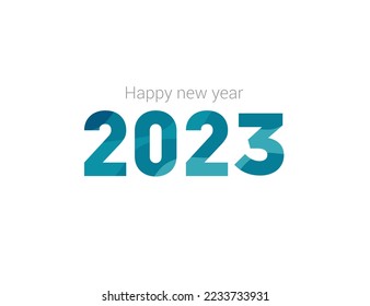 Happy new year 2023. colorful and interconnected new year 2023 logo design