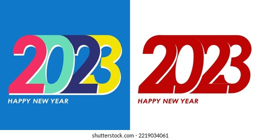 happy new year 2023, creative design text illustration, good for event background, greeting card, poster, banner, invitation, magazine, company, print