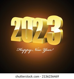 Happy new year 2023 design, luxury, and gold design