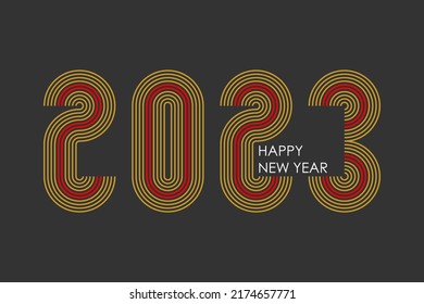 Happy New Year 2023 design.