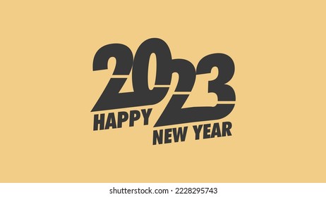 happy new year 2023 design logo, banner, poster.