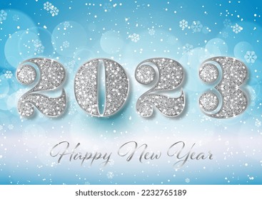 HAPPY NEW YEAR 2023 DESIGN BANNER VECTOR ILLUSTRATION