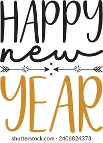 Happy New Year 2023 - Happy New Year Design, Handmade calligraphy vector illustration, Illustration for prints on t-shirt and bags, posters.