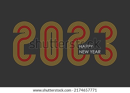 Happy New Year 2023 design.