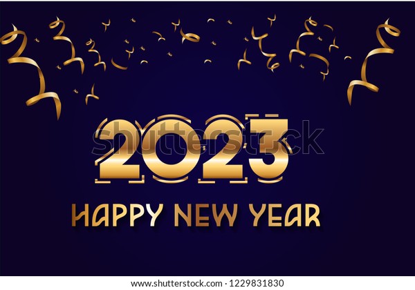 Happy New Year 2023 Design Stock Vector Royalty Free 1229831830 Shutterstock