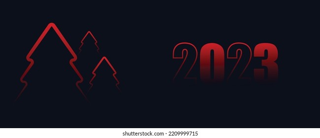 Happy new year 2023, 2023 happy new year event happy new year background illustration Christmas banner Background Xmas design