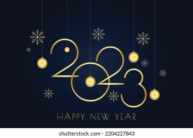 happy new year 2023 golden number background,vector illustration eps 10