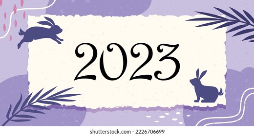 Happy New Year 2023. 2023 Graphic design for the decoration of calendar cover, gift certificates, banners and flyer