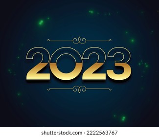 happy new year 2023 greeting card vector 