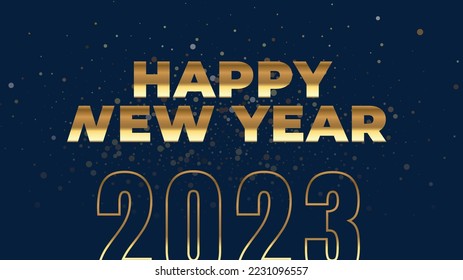 Happy New Year 2023 Greeting banner logo design illustration, Creative and Colorful 2023 new year vector, logo majesty, best wishes year