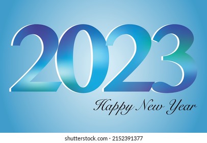 Happy new year 2023, happy holiday greeting card. Vector illustration