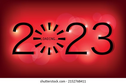 Happy new year 2023, happy holiday greeting card.