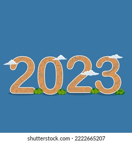 Happy new year 2023 hope for business success, new year resolution or opportunity, 